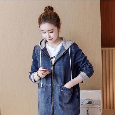ÁO KHOÁC JEAN FORM DÀI PHỐI NÓN XÁM - NK341